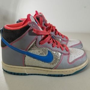 Nike Womens Hi Top Gray/Silver Blingy 6.0 …